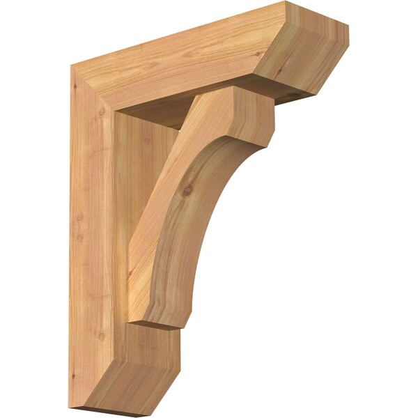 Ekena Millwork Legacy Slat Smooth Bracket w/ Offset Brace, Western Red Cedar, 5 1/2"W x 16"D x 20"H BKT0604X16X20LEC06SWR - main